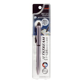 三菱鉛筆 3色ボールペン タッチペン ジェットストリームスタイラス シルバー SXE3T18005P26 多色ボールペン （文具(Stationary)）