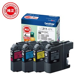【ブラザー純正】インクカートリッジ4色パック　LC211-4PK　対応型番：DCP-J968N、DCP-J567N　他