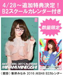 【B2 スクールカレンダー特典】（壁掛） 峯岸みなみ 2016 AKB48 B2カレンダー【生写真(2種類のうち1種をランダム封…