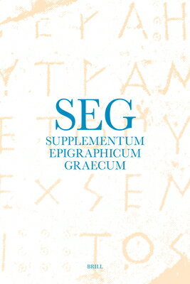 楽天ブックス Supplementum Epigraphicum Graecum, Volume LXVIII (2018