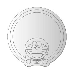 ドラえもんインテリアミラー　通りぬけフープ