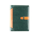 Greeful システムノートM ダークグリーン×キャメル