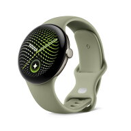 Google Pixel Watch 5（45 mm） Satin Pyrite アルミケース / Olive アクティブ バンド（第 2 世代） Wi-Fi
