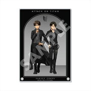 進撃の巨人 Black & White ver． アクリルボード ／01 エレン・リヴァイ（Black）