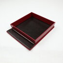 Greeful 小物入れM ワイン×ブラウン