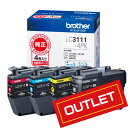 【アウトレット（箱破損）】【ブラザー純正】インクカートリッジ4色パック　LC3111-4PK　対応型番：DCP-J982N、DCP-…