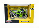 1/12 塗装済み完成品 ダイキャストモーターサイクル Kawasaki Ninja 400 緑 (ミニカー)