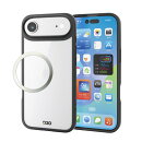 iPhone Air/ハイブリッドケース/D3O/フレームカラー/メタルステッカー付/ブラック