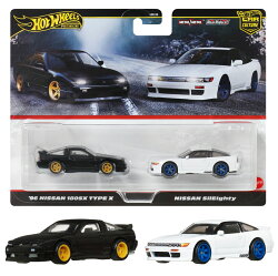 ホットウィール(Hot Wheels) 　プレミアム 2パック - '96 日産 180SX タイプX / 日産 シルエイティ 乗り物おもちゃ …