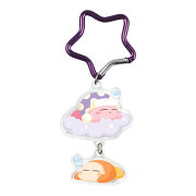 星のカービィカラビナ付きアクリルキーホルダー　スリープ