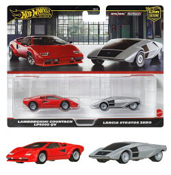 ホットウィール(Hot Wheels) プレミアム 2パック ランボルギーニ カウンタック LP5000 QV/ランチア ストラトス ゼロ…