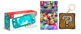 【楽天ブックス限定配送BOX】【楽天ブックス限定特典】【クリスマスギフトセット】Nintendo Switch Lite ターコイズ+マリオ.マスコットクリーナー はてなブロック+マリオカート8 デラックス(アクリルキーホルダー（5cm角）)