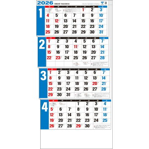 g[_ 2026N J_[ Ǌ| 4iォ珇 / ~Vړ15 / t}[J[tj 75 x 35cm TD-30799 / pEXPW[Ǘ