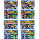ホットウィール(Hot Wheels) モンスタートラック 1:64 2パック アソート 乗り物おもちゃ ミニカー 2台組×8セット…