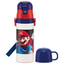 スーパーマリオ マリオギャラクシー　水筒 子供 真空ステンレス 保冷 2WAY ボトル 直飲み 470ml コップ 430ml