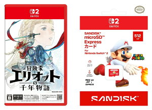 �y�Z�b�g���i�z�`���ƃG���I�b�g�̐�N���� Switch2��+SanDisk microSD Express Card 512GB for Nintendo Switch 2