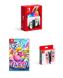 【セット商品】Nintendo Switch（有機ELモデル） Joy-Con(L)/(R) ホワイト＋プリンセスピーチ Showtime!＋Joy-Con(L…