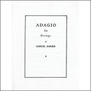 【輸入楽譜】バーバー, Samuel: 弦楽のためのアダージョ Op.11: 指揮者用大型スコア