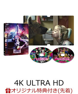 【楽天ブックス限定】ハーレイ・クインの華麗なる覚醒 BIRDS OF PREY スチールブック仕様 ＜4K ULTRA HD&ブルーレイセット＞【数量限定生産】 + オリジナルロングTシャツ（XLサイズ） & クリア・アートカード【4K ULTRA HD】