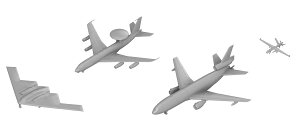 1/700 �A�����J��R�@�Z�b�g8�iB-2A�헪�����@�AE-3G�����x���ǐ��@�AKC-10�󒆋����@�AMQ-9A���l�U���@�j �yS86�z (�v�����f��)