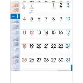 トーダン 2026年 カレンダー 壁掛け スマート・メモ 5&6w（年間カレンダー付） 53.5 x 38cm TD-890 / 実用・スケジュール管理