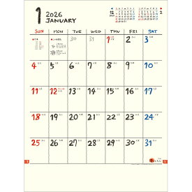 トーダン 2026年 カレンダー 壁掛け ほっともじ 53.5 x 38cm TD-894 / 実用・スケジュール管理