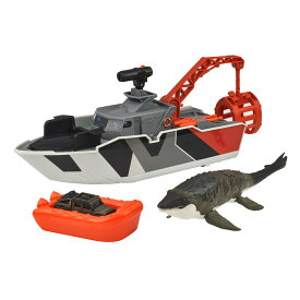 マッチボックス(Matchbox) 　ジュラシック・ワールド モササウルスを運べ！水陸両用レスキューシップ 乗り物おもちゃ 恐竜 おもちゃ ミニカー 水遊び 3歳から マルチ JGG61