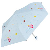 星のカービィ　晴雨兼用 折りたたみ傘 キャラクター カラビナハンドル　UVカット 100％ 日傘 折り畳み傘