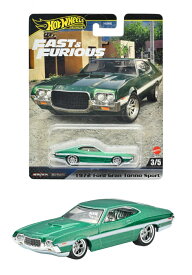 ホットウィール(Hot Wheels) 　ワイルド・スピード - 1972 フォード グラン トリノ スポーツ 乗り物おもちゃ ミニカー 3歳から グリーン HYP72