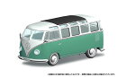 楽プラ スナップキット 1/32 フォルクスワーゲン バス（ブルーホワイト×ターコイズ） 【30-WT】 (プラモデル)