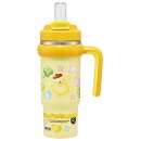 サンリオ ポムポムプリン ぷっくりバルーン　大型水筒 キャラクター ハンドル付 ストロー 大型タンブラー 830ml