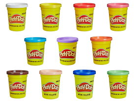 【セット商品】プレイ・ドー Play-Doh シングル缶 112g こむぎねんど 11色264個セット（しろ, きいろ, あか, ピンク, あお, むらさき, オレンジ, ちゃいろ, おうどいろ, こんいろ, みどり 各24個）正規品