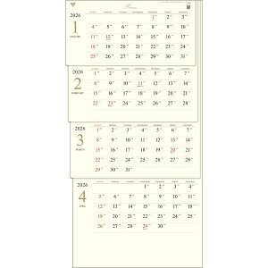 g[_ 2026N J_[ Ǌ| v~A4iォ珇 / ~V / t}[J[tj 75 x 35cm TD-30797 / pEXPW[Ǘ