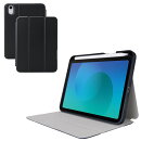 8.3インチiPad mini(A17 Pro)/フラップケース/衝撃吸収/Apple Pencil収納/スリープ対応/ブラック