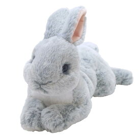 サンレモン ひざうさぎ ぬいぐるみ グレー