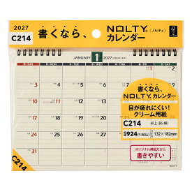 能率 2027年1月始まり NOLTY(ノルティ) カレンダー卓上（B6横）[C214] （［カレンダー］）