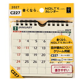 能率 2027年1月始まり NOLTY(ノルティ) カレンダー卓上（A6変型）[C227] （［カレンダー］）