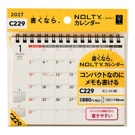 能率 2027年1月始まり NOLTY(ノルティ) カレンダー卓上（A6横）[C229] （［カレンダー］）