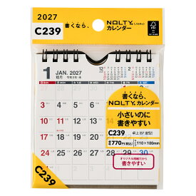能率 2027年1月始まり NOLTY(ノルティ) カレンダー卓上（B7変型）[C239] （［カレンダー］）