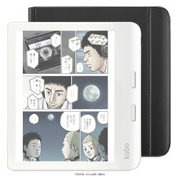 Kobo Libra Colour (ホワイト) ノートブックスリープカバー（ブラック）セット