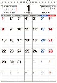 【K12】　2024年　書き込み式月曜始まりシンプルカレンダー　B3タテ たっぷり書ける 月曜始まり （永岡書店の壁掛けカレンダー）
