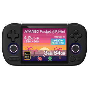 AYANEO Pocket Air Mini Android�Q�[���@ MediaTek Helio G90T 3GB+64GB �I�[�����u���b�N