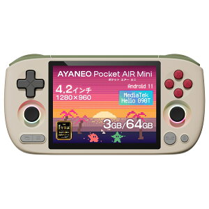 AYANEO Pocket Air Mini Android�Q�[���@ MediaTek Helio G90T 3GB+64GB ���g���p���[