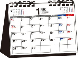 【T8】　2024年　シンプル卓上カレンダー　［月曜始まり／B6ヨコ］ （永岡書店の卓上カレンダー）
