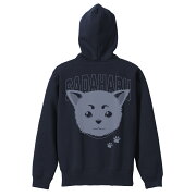 銀魂. 定春フェイス ジップパーカー/NAVY-S