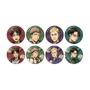 TVアニメ『進撃の巨人』描き下ろし レトロ風ファッションver. トレーディンググリッター缶バッジ(BOX＝8個)