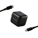 AC充電器/スマホ・タブレット用/USB PD/65W/USB-C/USB-Cケーブル付属/1.5m/スイングプラグ/ブラック