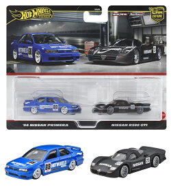 ホットウィール(Hot Wheels) 　プレミアム 2パック 日産 R390 GT1/ '94 日産プリメーラ 乗り物おもちゃ ミニカー 3…