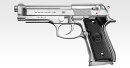 エアーハンドガン ステンレス(10才以上)M92Fミリタリーモデル ステンレス (トイガン エアーガン)