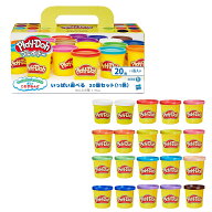 プレイ・ドー Play-Doh いっぱい遊べる 20個セット(11色)、対象年齢2才以上、子ども向けのこむぎねんど A…